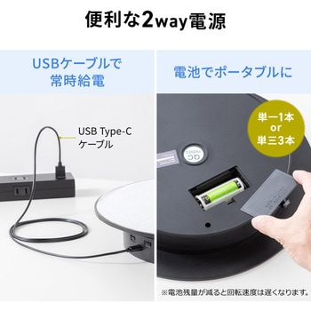 ターンテーブル 撮影用 サンワダイレクト