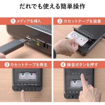 カセットテープ変換プレーヤー USB・microSD サンワダイレクト
