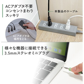 スピーカー ミニプラグ ツイーター搭載 サンワダイレクト