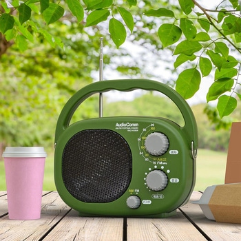 豊作ラジオ 防塵防水IP66対応 AM/FM・ワイドFM オーム電機
