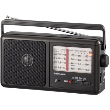 ポータブル短波ラジオ AM/FM/SW対応 ラジオNIKKEI・ワイドFM受信 オーム電機