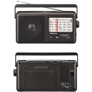 ポータブル短波ラジオ AM/FM/SW対応 ラジオNIKKEI・ワイドFM受信 オーム電機