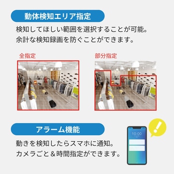 ワイヤレス300万画素(2台)カメラ・10インチモニター録画機(HDD2TB付)一体型防犯セット ブロードウォッチ