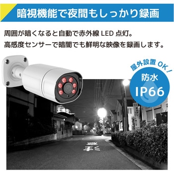 ワイヤレス300万画素(5台)カメラ・10インチモニター録画機(HDD1TB付)一体型防犯セット ブロードウォッチ