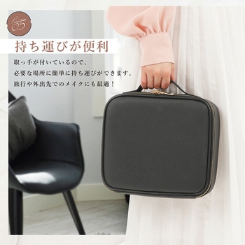メイクボックス 大容量 鏡付き 化粧ポーチ コスメ収納 orivance