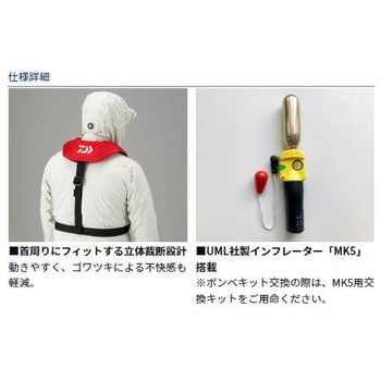 インフレータブルライフジャケット(肩掛けタイプ自動・手動膨脹式)