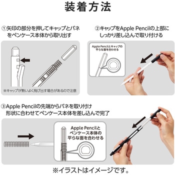 Apple Pencil 第2世代 ケース ハード カバー ノック式 クリップ 握りやすい ラバーグリップ付 エレコム