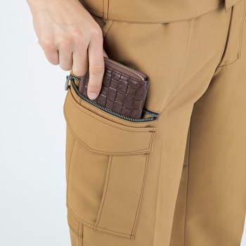 裏綿ワンタックカーゴパンツ(脇シャーリングタイプ) コーコス信岡