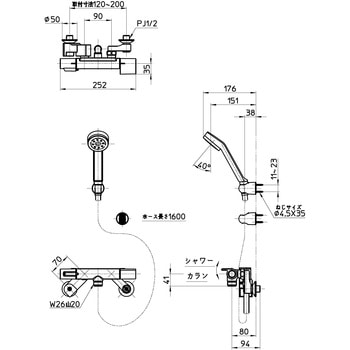 サーモシャワー混合栓 SANEI