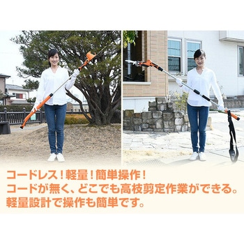 10.8V 充電式 高枝ポールトリマー&ポールソーセット YAMAZEN(山善)