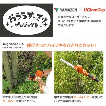 10.8V 充電式 高枝ポールトリマー&ポールソーセット YAMAZEN(山善)