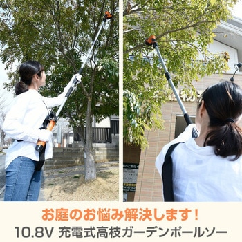 充電式 高枝ガーデンポールソー 高枝切り YAMAZEN(山善)