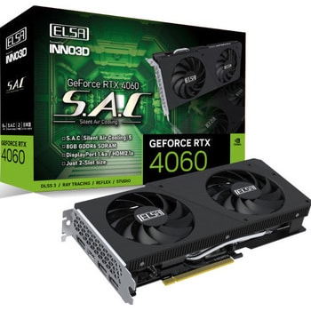 ELSA NVIDIA GeForce RTX 4060グラフィックスプロセッサ GD4060