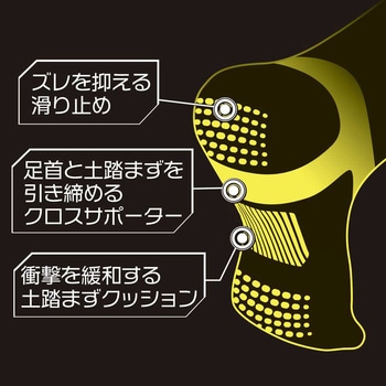 足の疲れを考えた靴下 先丸滑り止め 3足組 天牛(富士手袋工業)