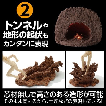 ジオラマ粘土 ジオベース ダークブラウン 100g 小粒 アーテック(学校教材・教育玩具)