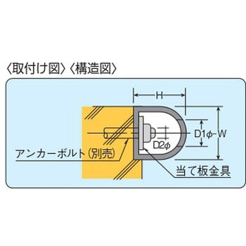 ターミナルラバー D型 中空タイプ 信栄物産