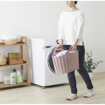 折りたためるランドリーバスケット 清水産業