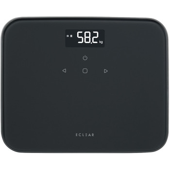 体重計 ヘルスメーター 乗るだけ 自動認識機能付 100g単位 コンパクト ECLEAR Plus エレコム