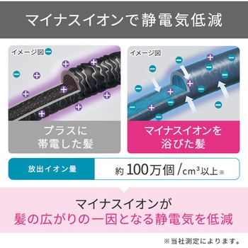 くるくるドライヤー カールドライヤー マイナスイオン 豚毛ブローブラシ 豚毛ロールブラシ 2段階切替 (DRY-SET) 静電気低減 ブラシ水洗いOK 抗菌 テスコム