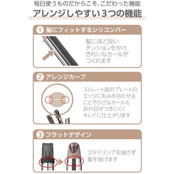 ヘアアイロン 2WAY ( ストレート & カール ) プロテクトイオン スチーム 26mm 80~200℃(25段階調節) 立ち上がり約25秒 海外対応 elims est テスコム