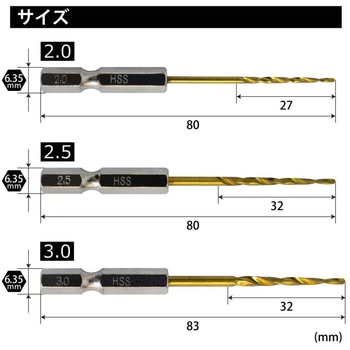 六角軸下穴テーパーショートセットB BIGMAN(ビッグマン)