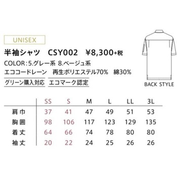 CAREAN 半袖シャツ カーシーカシマ
