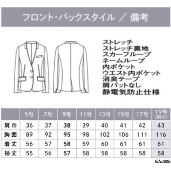 ENJOY ノーカラージャケット カーシーカシマ