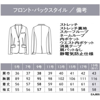ENJOY ノーカラージャケット カーシーカシマ