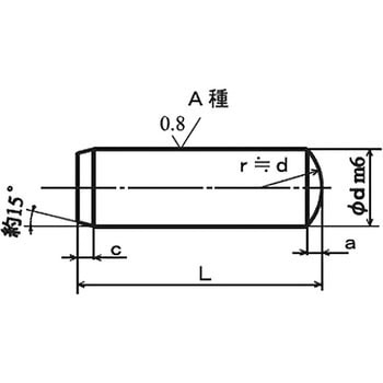 平行ピンA種(S45C-Q(焼入れ)/生地)(小箱) 姫野精工所
