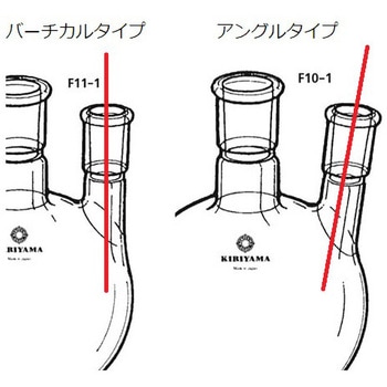 二口フラスコ アングルタイプ F10-1シリーズ 桐山製作所