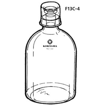 F13C-4-0 二重栓エーテル瓶 GSK 茶 1個 桐山製作所 【通販サイトMonotaRO】