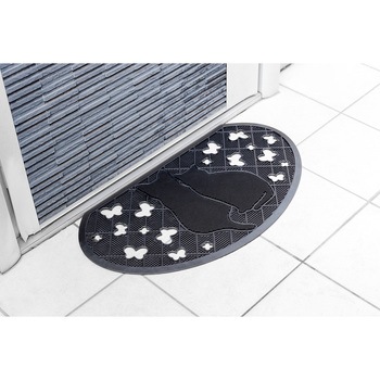 コンドル ラバーマットプリティキャット 40×75 ブラック - CONDOR(山崎産業)