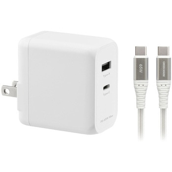 USB-AC充電器 2ポート GaN PD 65W グリーンハウス