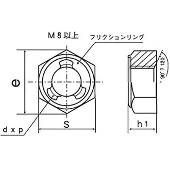 Uナット薄型(細目)(鉄/生地)(小箱) 冨士精密