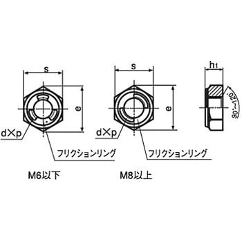 M16 Uナット薄形(鉄/3価ブラック)(小箱) 1箱(200個) 冨士精密 【通販