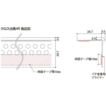 クロス出隅4R フクビ化学
