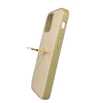 IPHONE 13MINIリングタッセル付シャイニー背面ケース エアージェイ