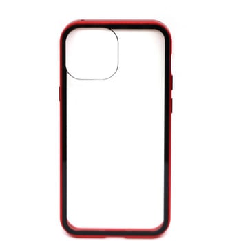 IPHONE 13ProMax 背面クリアガラス+耐衝撃アルミバンパー背面ケース エアージェイ