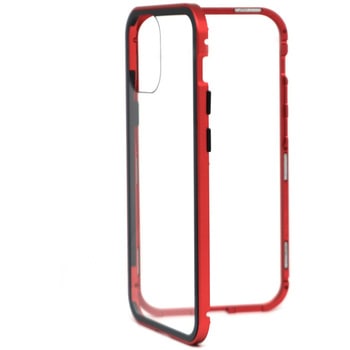 IPHONE 13ProMax 背面クリアガラス+耐衝撃アルミバンパー背面ケース エアージェイ