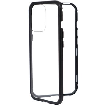 IPHONE 13ProMax 背面クリアガラス+耐衝撃アルミバンパー背面ケース エアージェイ