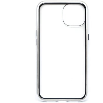 IPHONE 13 背面クリアガラス+耐衝撃アルミバンパー背面ケース エアージェイ