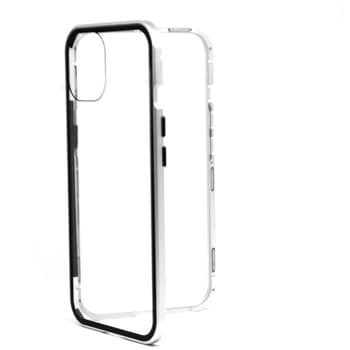IPHONE 13 背面クリアガラス+耐衝撃アルミバンパー背面ケース エアージェイ