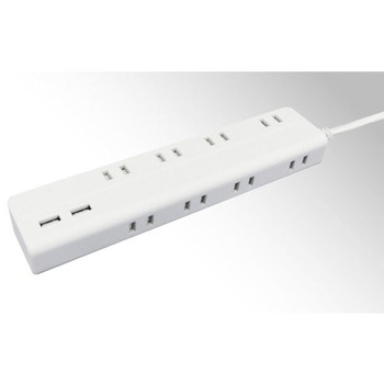 USB付き電源タップ 延長コード 抗菌仕様 TOPLAND
