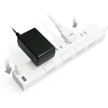 USBポート付き個別スイッチコードタップ TOPLAND
