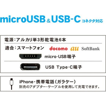 スマートフォン用 モバイルバッテリー 電池交換式充電器 TOPLAND