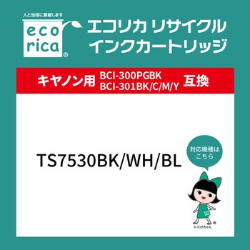 リサイクルインク キヤノン対応 BCI-301BK エコリカ