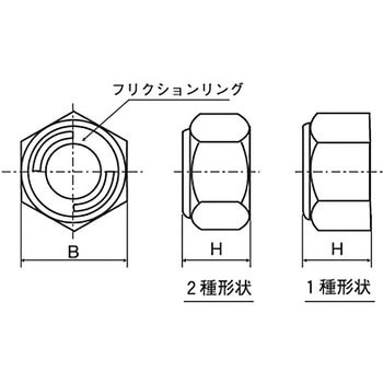 リードロックナット 2種(細目)(鉄/クロメート)(小箱) 大阪魂