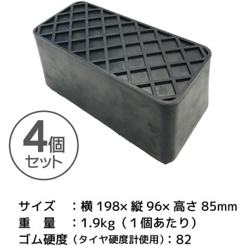 228073 ゴムブロックセット(プレートリフト用) 4個セット 1セット(4個