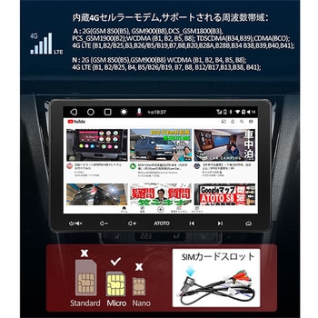 ディスプレイオーディオ S8シリーズ 2din タッチパネル ATOTO