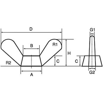 5/8 鋳物蝶ナット(ウィット)(黄銅/ニッケル)(小箱) 大阪魂 44849551